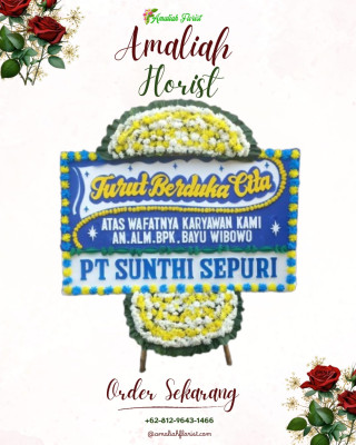 Papan Bunga Duka di Kormomolin
